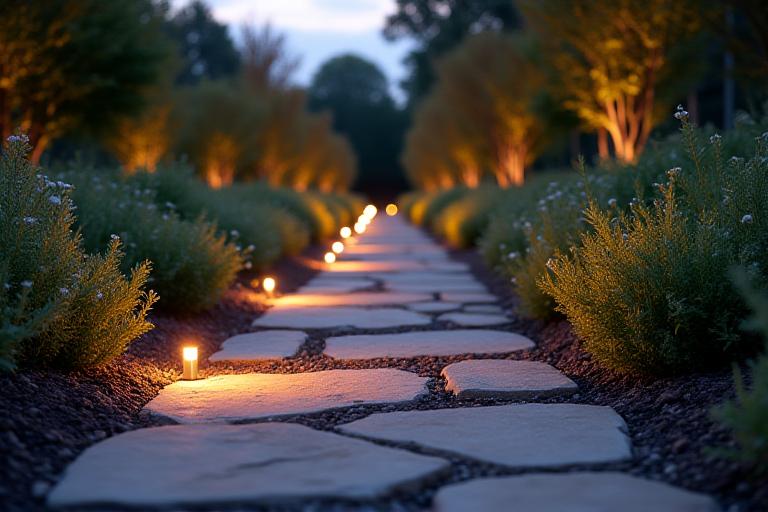 自然石のアプローチ